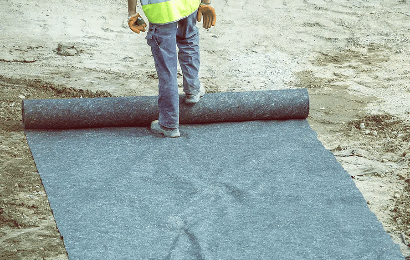 Install Geotextile Fabric