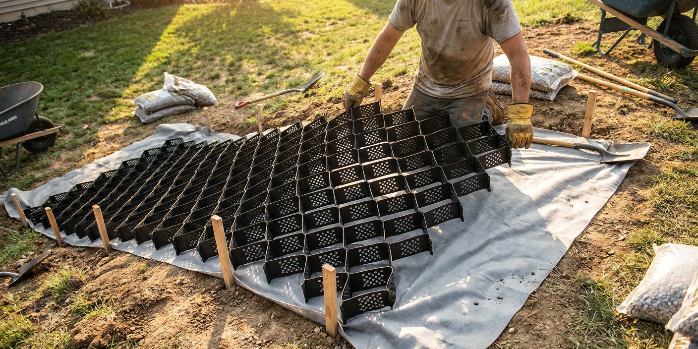 geocell for sloped yards