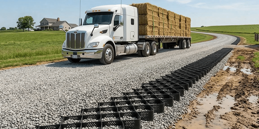 Geocell Driveway Installation