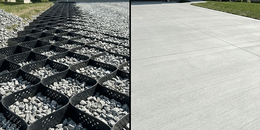 Geocell driveway