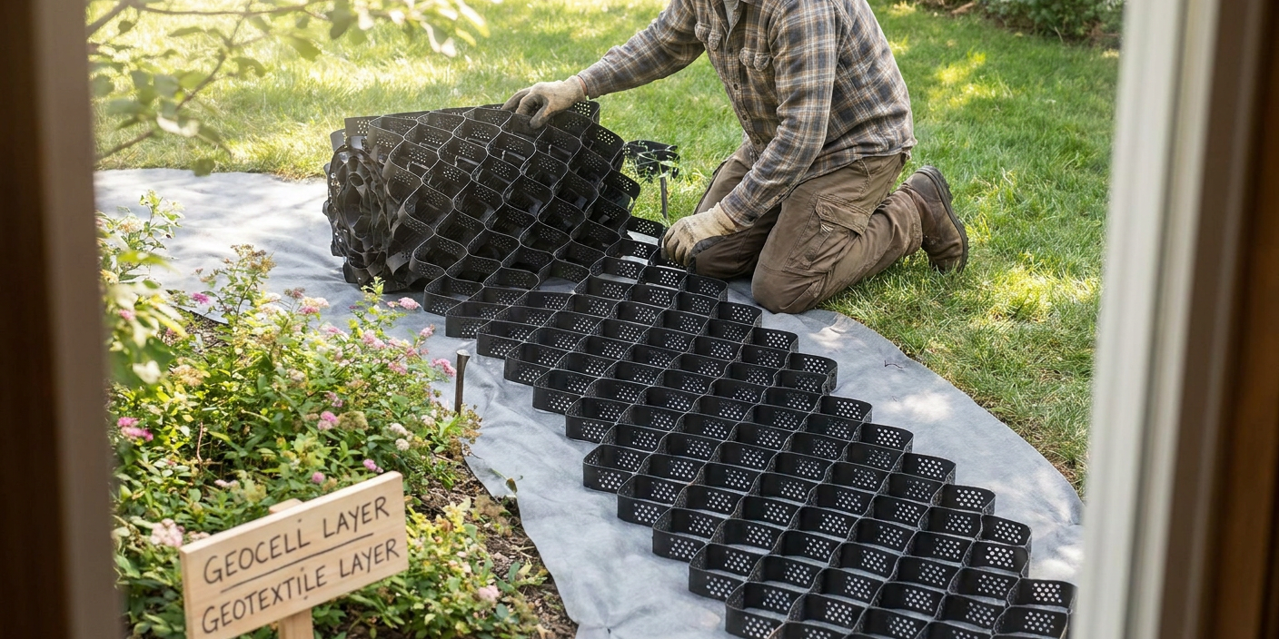 stabilize gravel path DIY